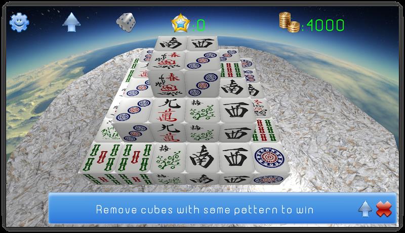 Mahjong 3D Cube Solitaire Schermafbeelding 0