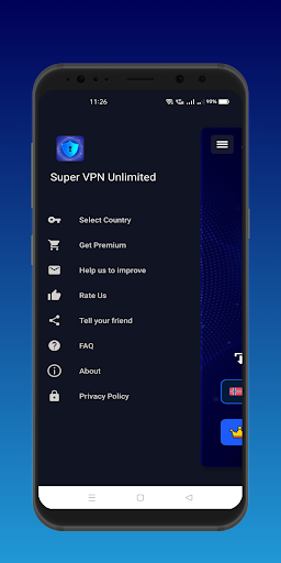 Super VPN - Unlimited Proxy captura de pantalla 1