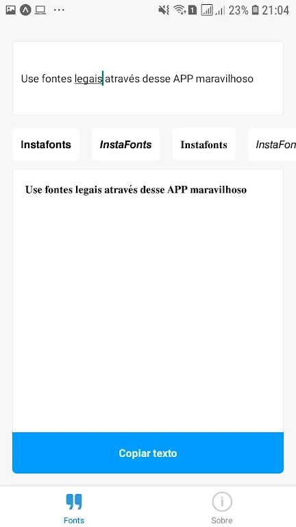 InstaFonts screenshot 1