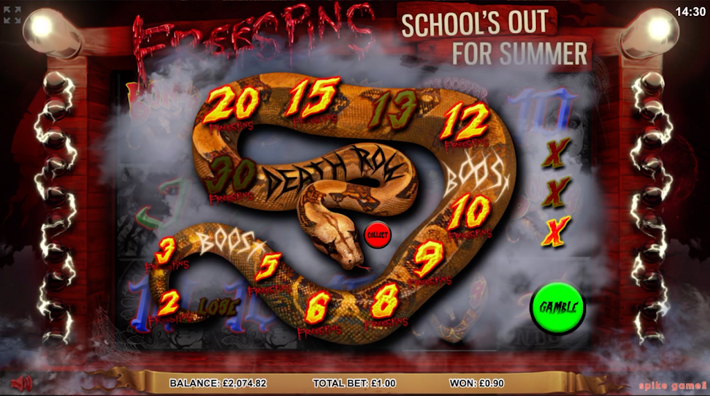 Screenshot Alice Cooper.  Casino Slot Game. 2