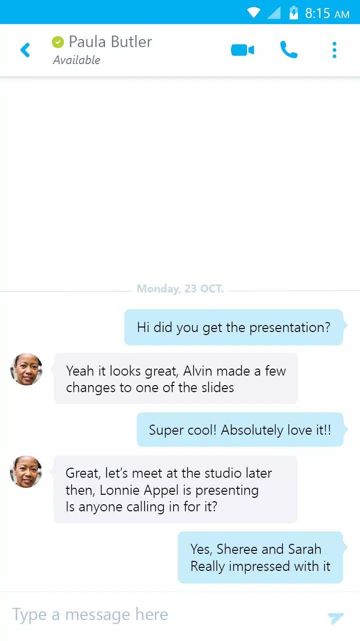 Skype for Business for Android屏幕截圖1
