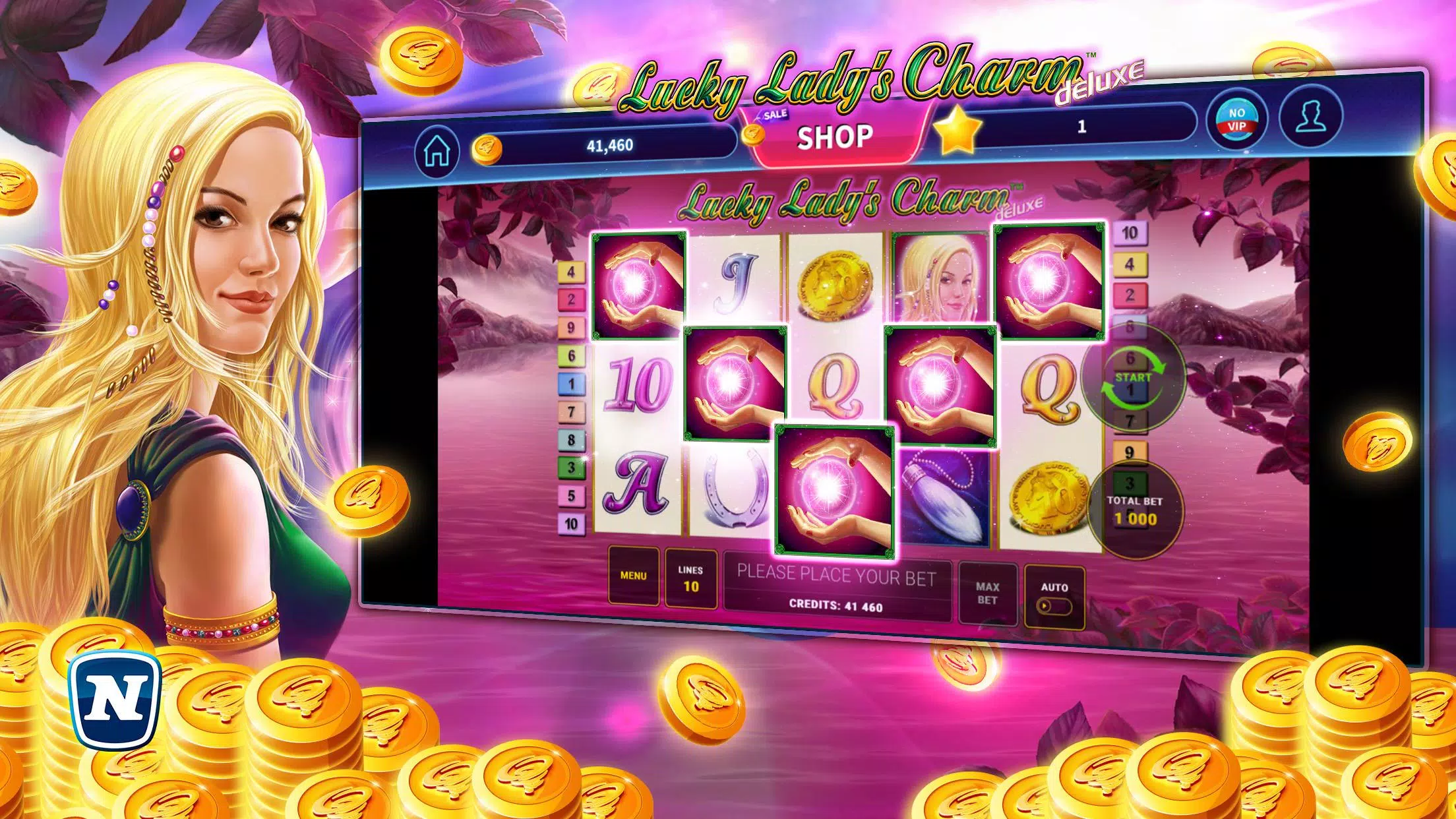 Lucky Lady’s Charm Deluxe Slot Captura de pantalla 0