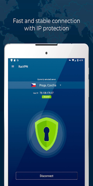 Fast VPN proxy servers with no logs - RUSVPN应用截图第1张