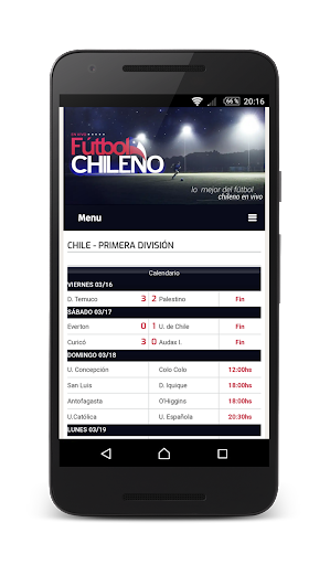 Live Chilean Soccer capture d’écran 2