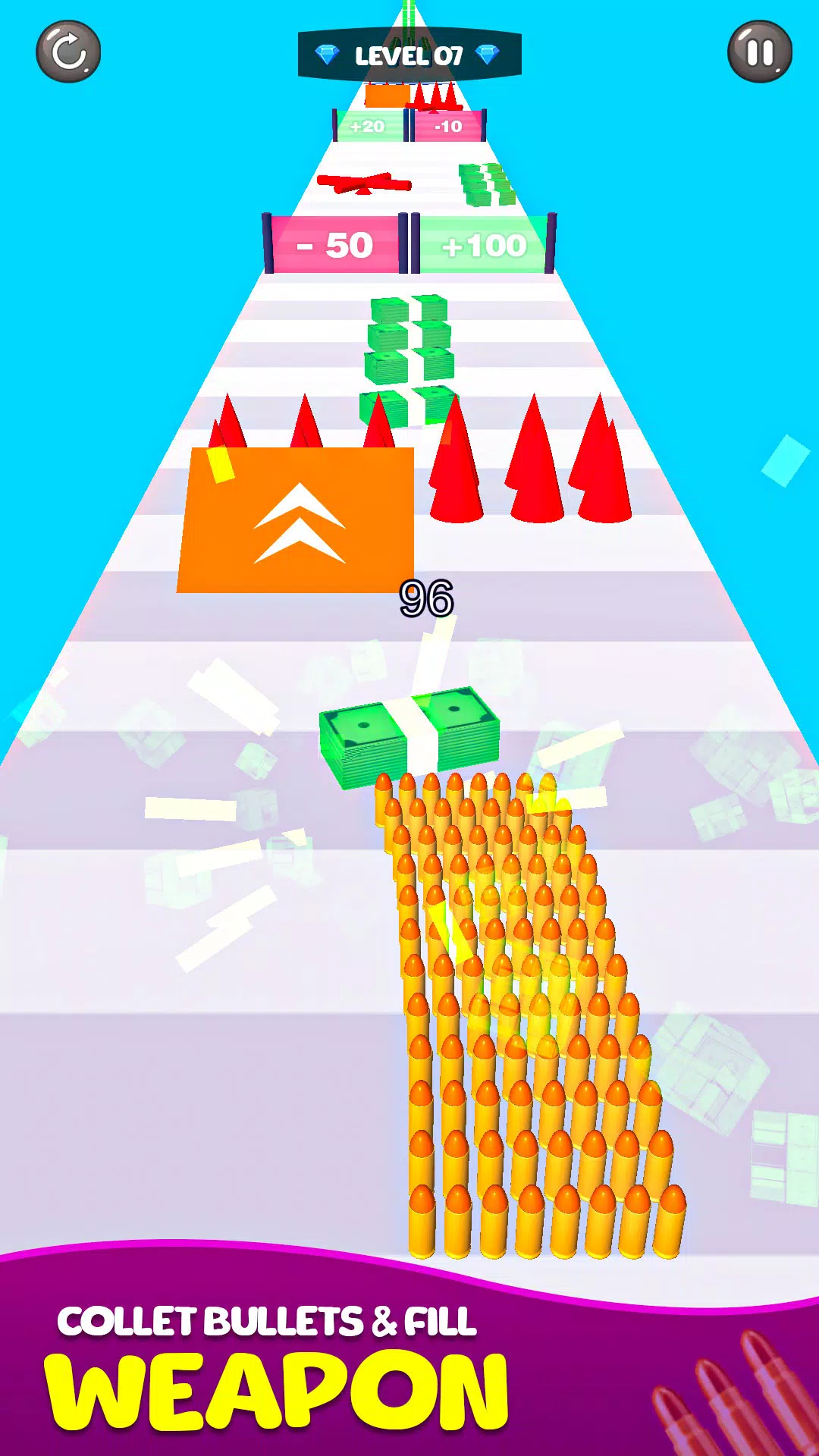 Merge Bullet Army Game Run 3D 스크린샷 1