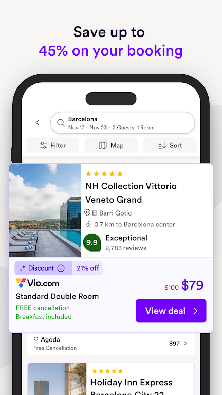 Vio.com: Hotels & travel deals Zrzut ekranu 1