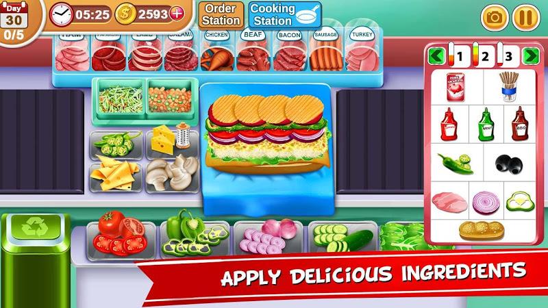 Schermata My sandwich Shop Games 3