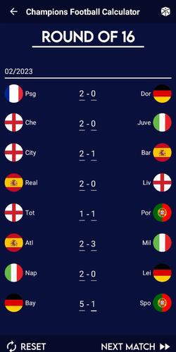 Champions Football Calculator屏幕截圖3