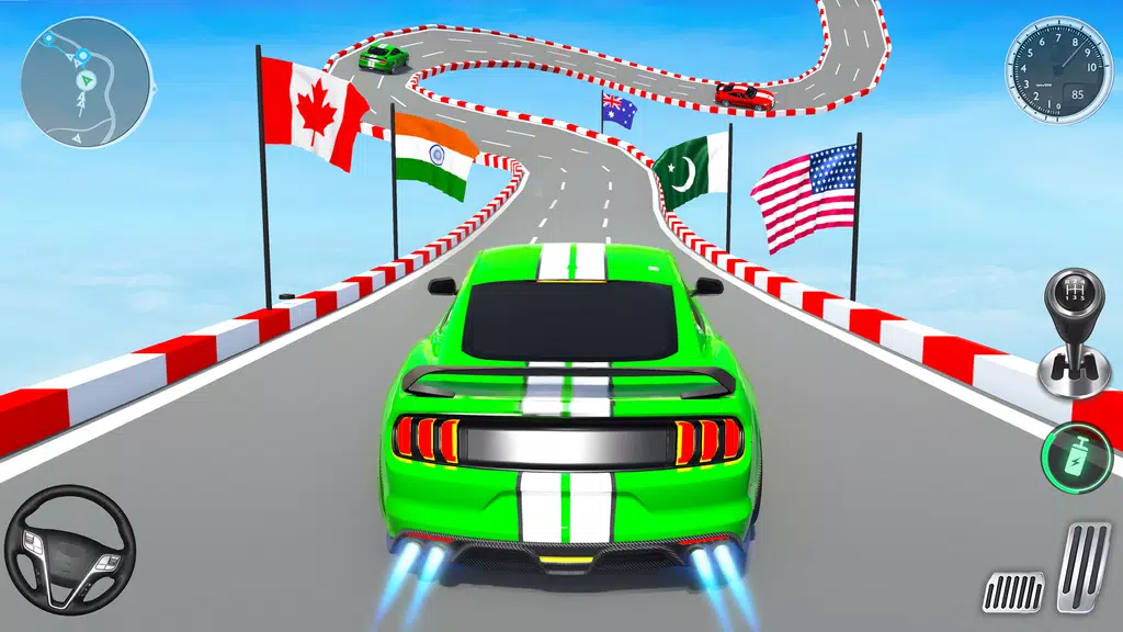 Muscle Car Stunts - Ramp Car 스크린샷 0
