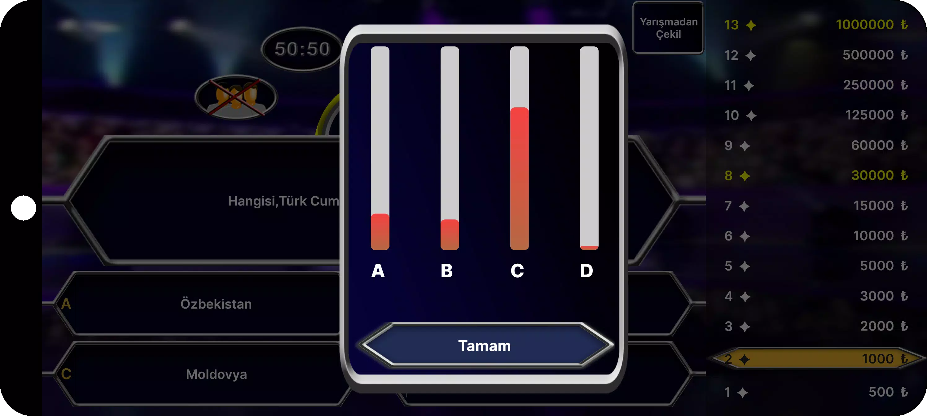 Milyoner Bilgi Yarışması Ekran Görüntüsü 3