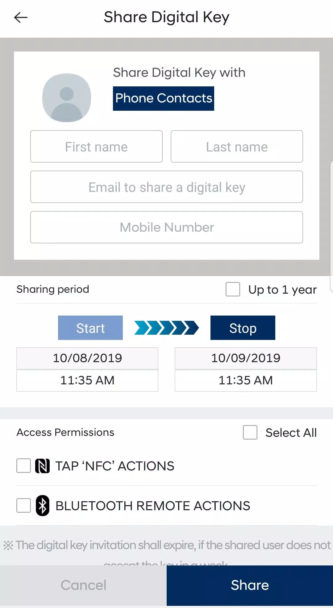 Screenshot Hyundai Digital Key 2