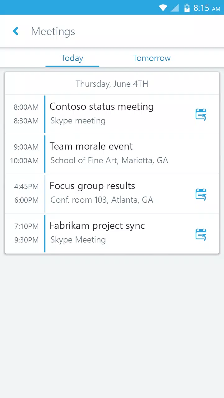 Skype for Business for Android屏幕截圖2