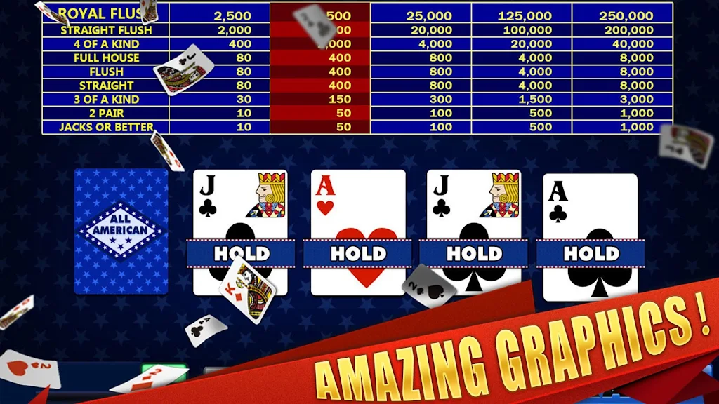 All American & Double Bonus - VIDEO POKER ภาพหน้าจอ 1