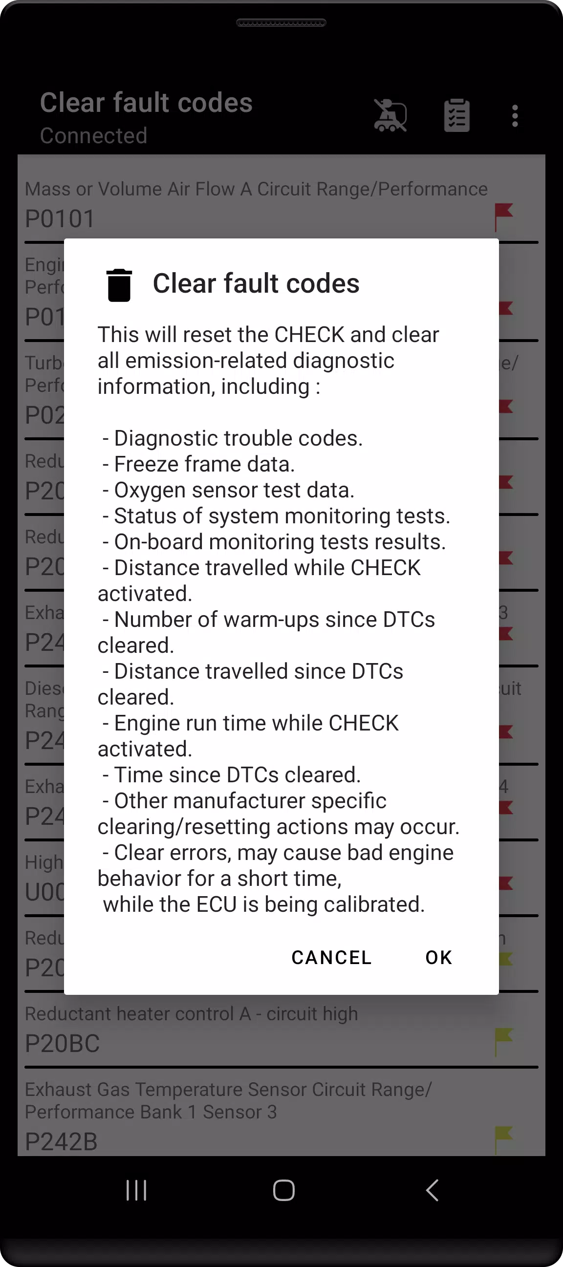 ภาพหน้าจอ Tor OBD2 Diagnostics 3