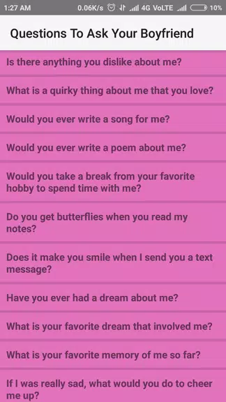 Questions To Ask Your Boyfrien screenshot 0