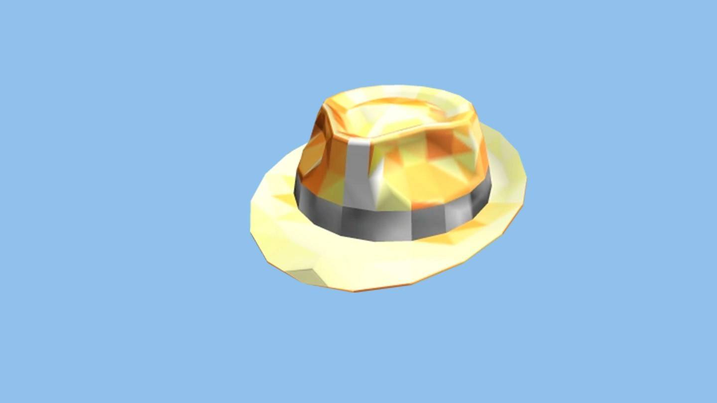 Fedora de tempo de brilho dourado