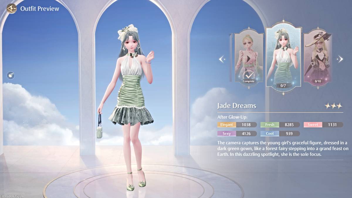 Jade Infinity Nikki'de Dreams Outfit