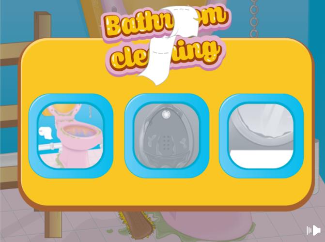 Girls bathroom cleaning games screenshot 1