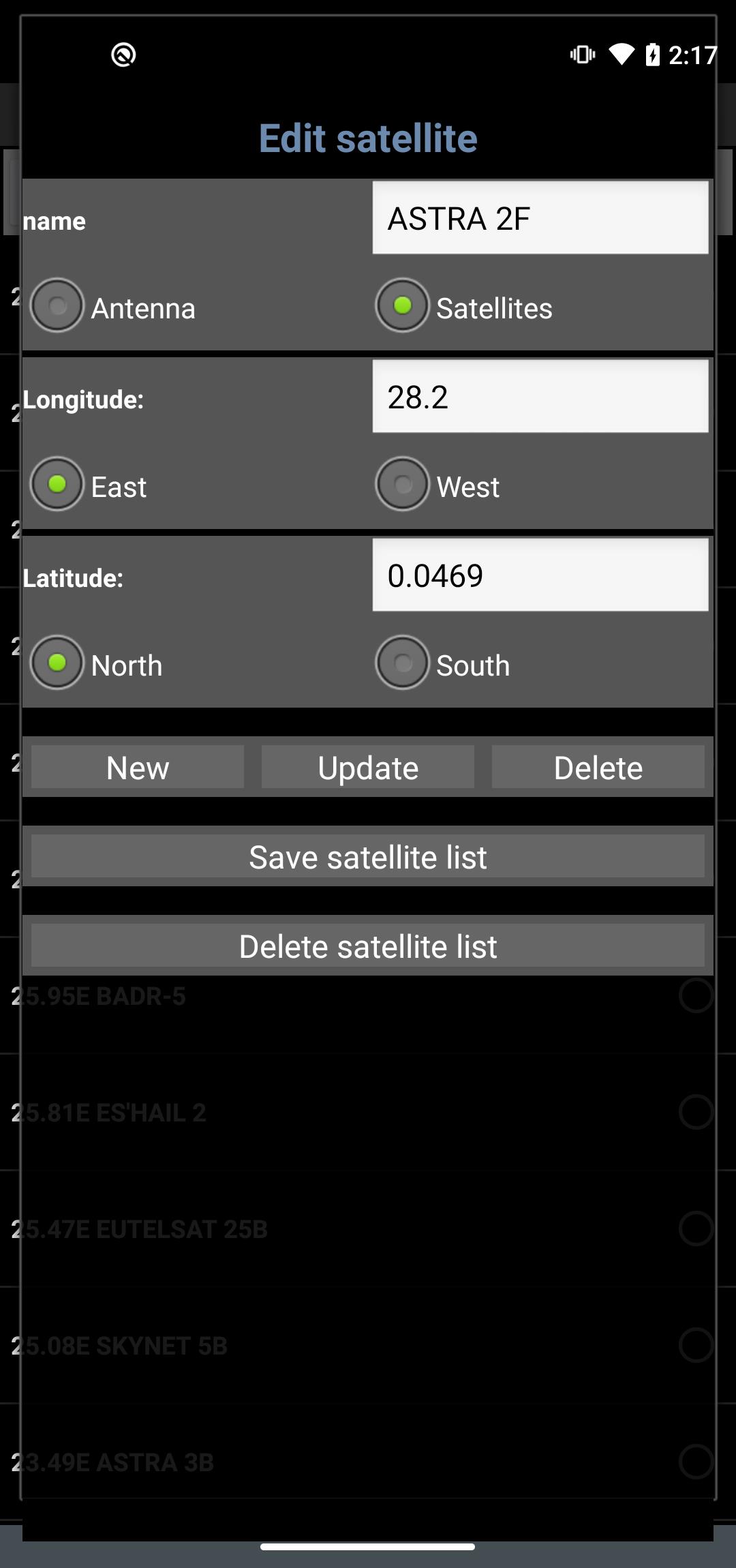 Satellite Locator Capture d'écran 3