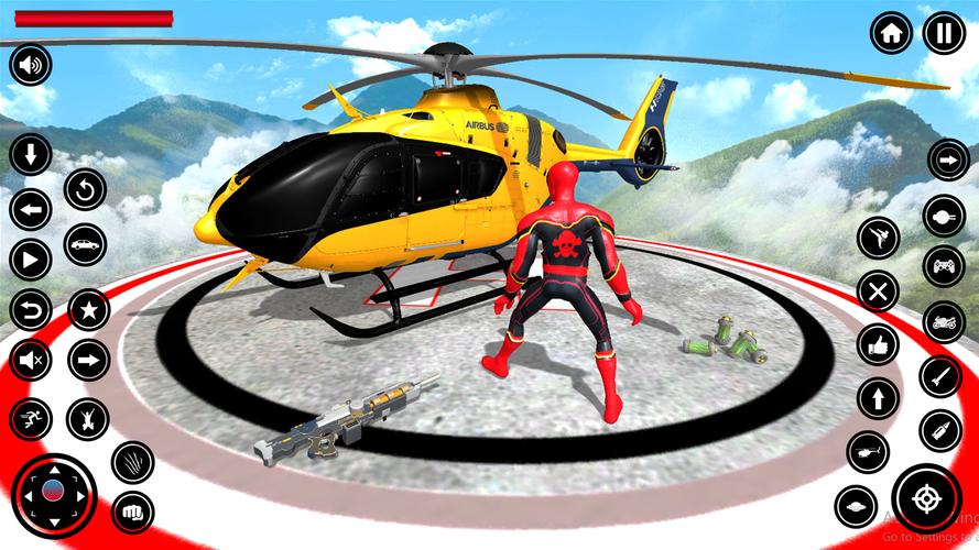 Flying Spider Rope Hero Fight 스크린샷 2
