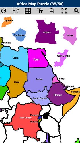 Africa Map Puzzle captura de pantalla 3