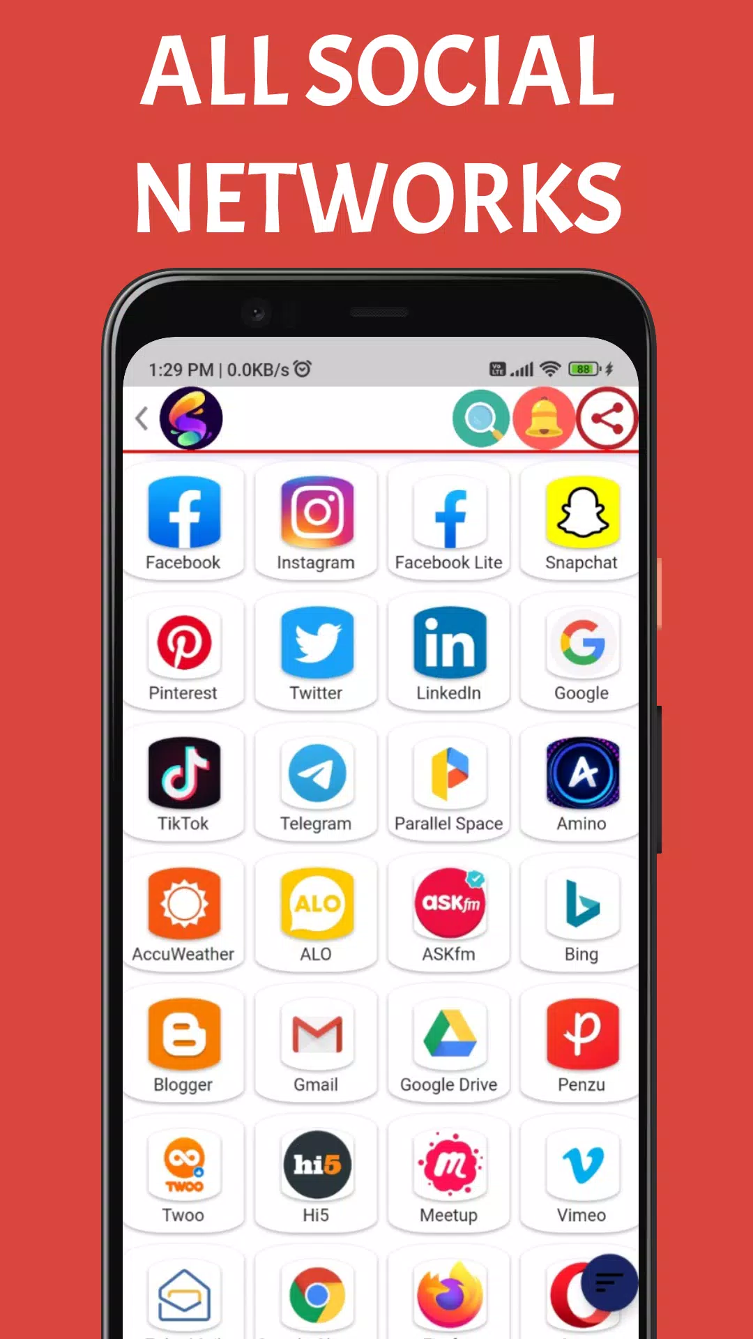 Snowzo : All Social Media Appsスクリーンショット1