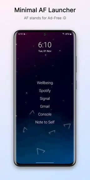 Olauncher. Minimal AF Launcher ekran görüntüsü 0