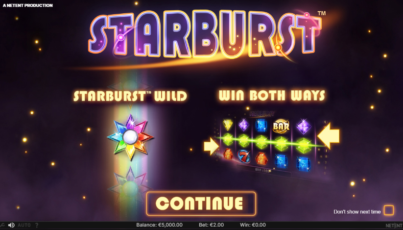 ภาพหน้าจอ Starburst Slot 2