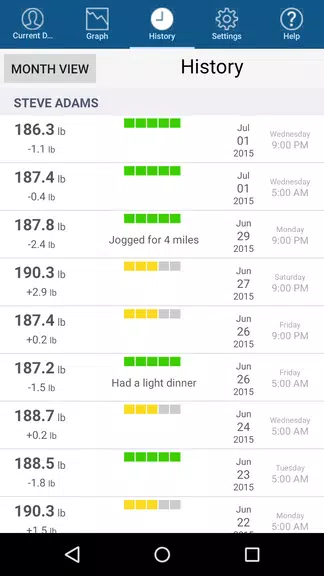 Monitor Your Weight ဖန်သားပြင်ဓာတ်ပုံ 2