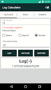 Log Calculator экрана 1