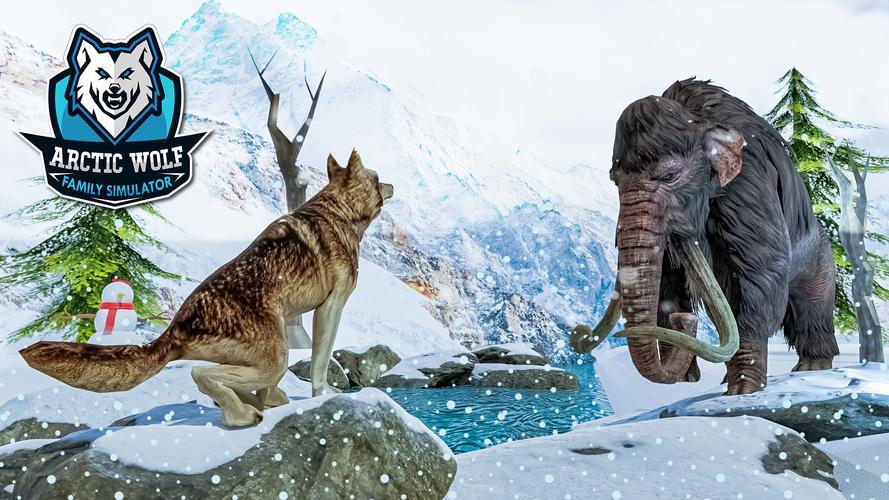 Arctic Wolf Family Simulator экрана 1
