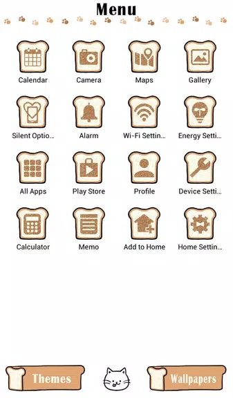 Cute Wallpaper Bread Cat Theme屏幕截圖1
