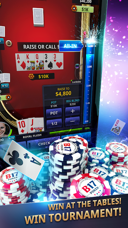 B17 Poker - Texas Hold’em, Live cam poker应用截图第1张