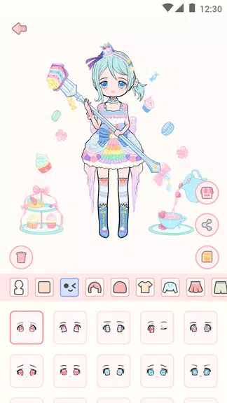 ภาพหน้าจอ Cute live star:dress up avatar 1