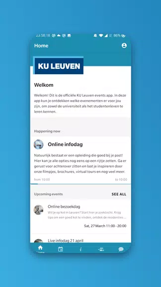 KU Leuven events zrzut ekranu 0