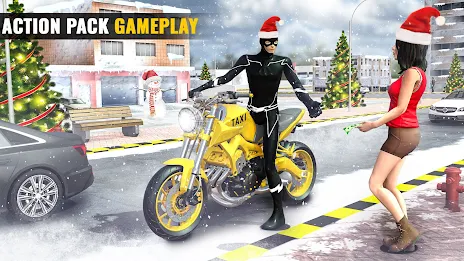 Superhero Bike Taxi Bike Games ဖန်သားပြင်ဓာတ်ပုံ 2