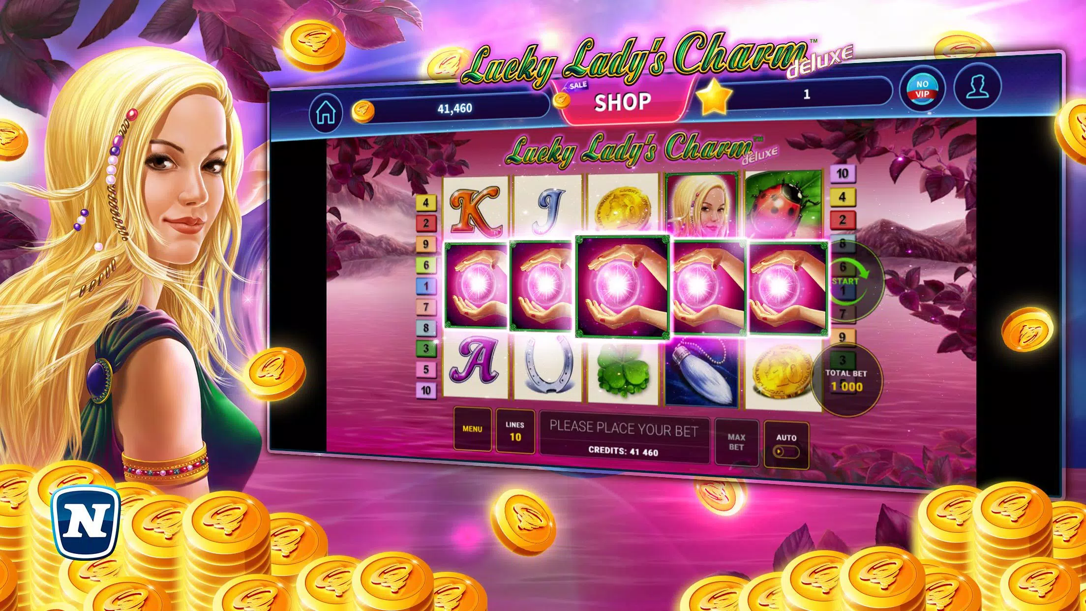 Lucky Lady’s Charm Deluxe Slot Captura de pantalla 2