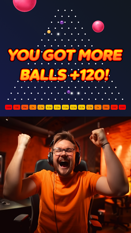 ภาพหน้าจอ Plinko Balls - fast game 1