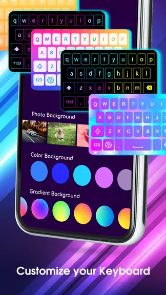 Neon LED Keyboard: RGB & Emoji Screenshot 3