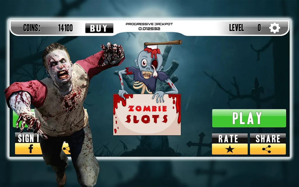 Casino Walking Zombie Slots Machineスクリーンショット0