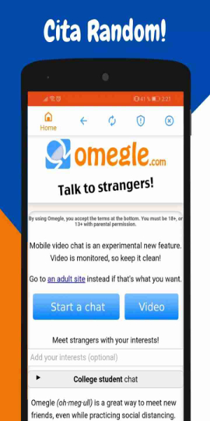 Omegle : Talk to Strangers экрана 0