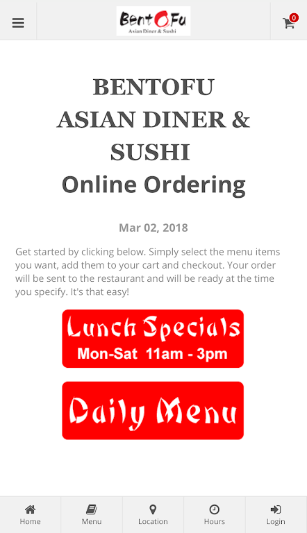 BentoFu Asian Diner & Sushi屏幕截圖0