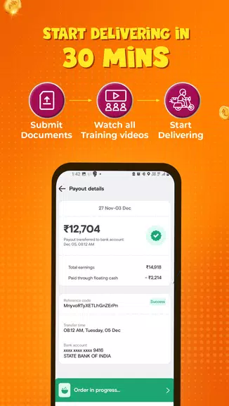 Swiggy Delivery Partner App ဖန်သားပြင်ဓာတ်ပုံ 2