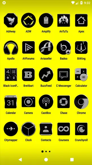 Black Icon Pack 스크린샷 1