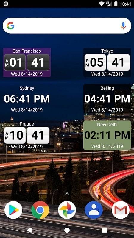 World Clock Widget 2024 Pro экрана 1