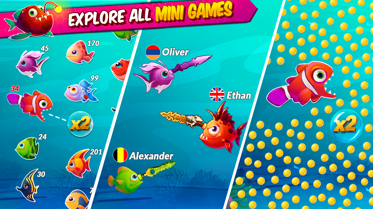 Big Eat Fish Games Shark Games zrzut ekranu 0