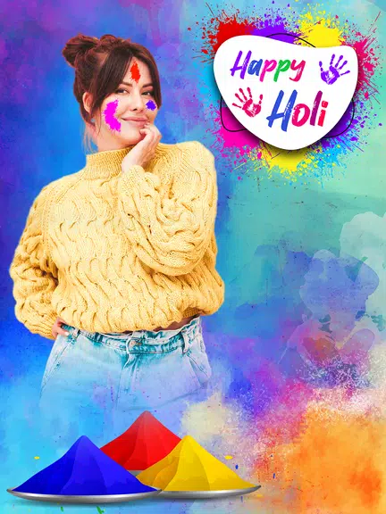 Happy Holi Video Maker Zrzut ekranu 2