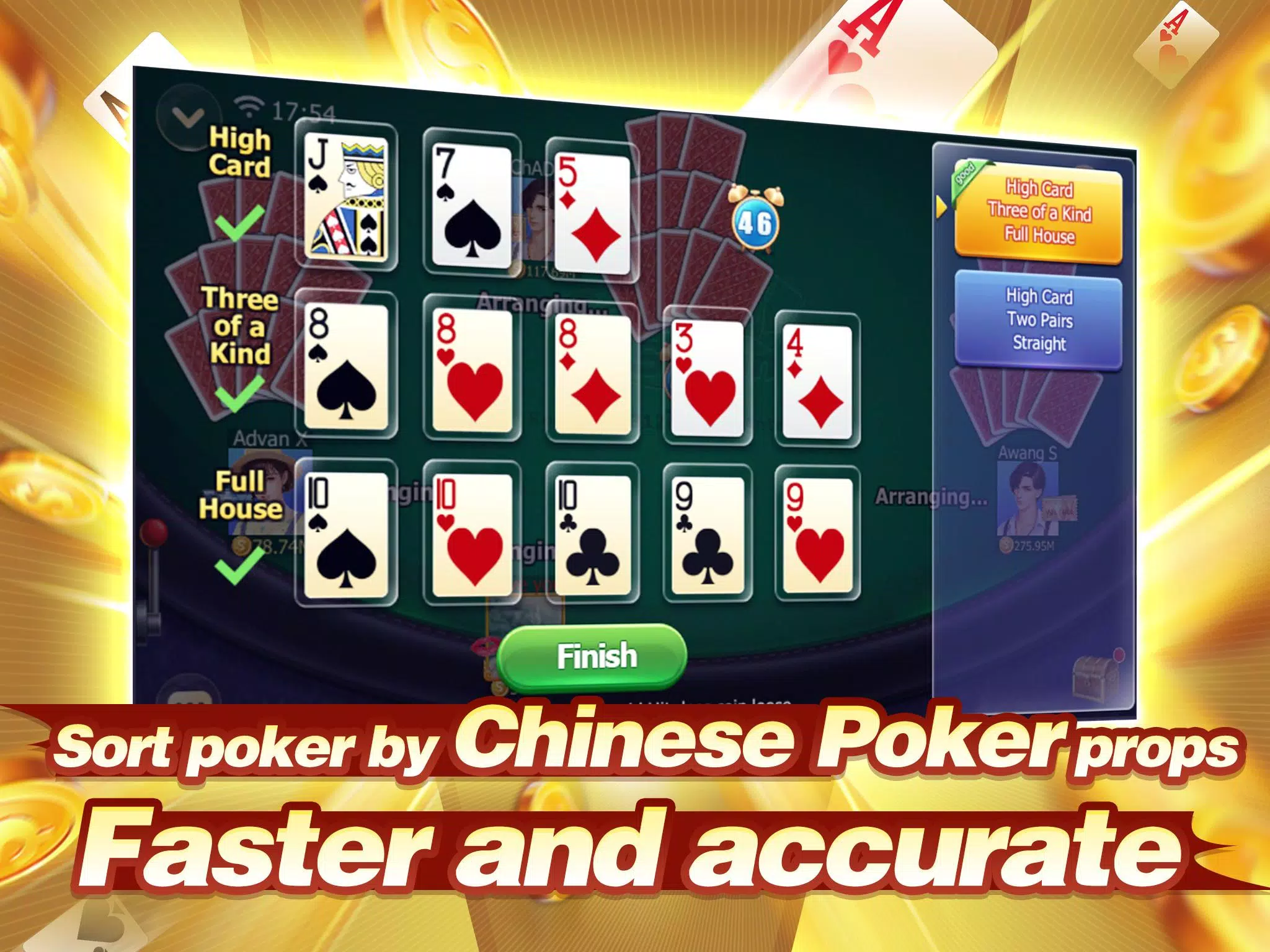 Capsa susun (Capsun) - Chinese Poker Screenshot 1