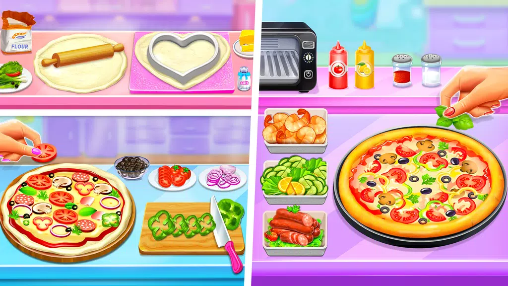 ภาพหน้าจอ Pizza Maker Food Cooking Games 0