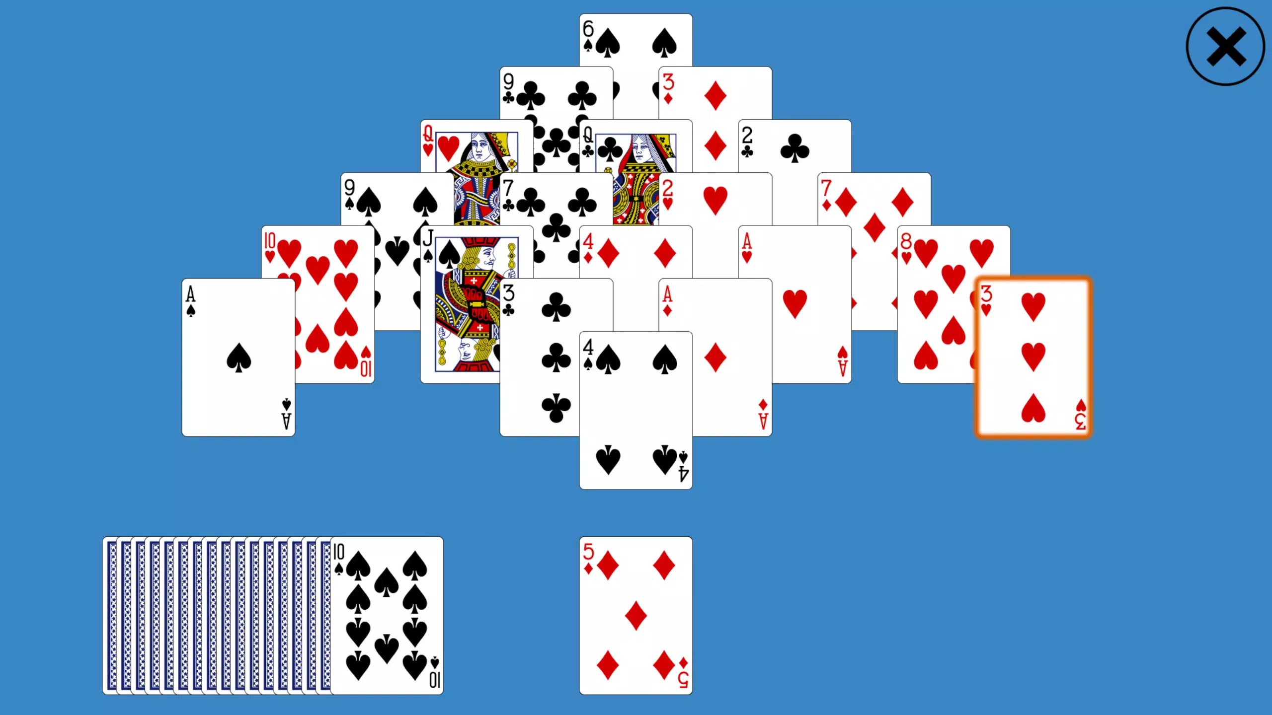 Classic Pyramid Solitaire экрана 1